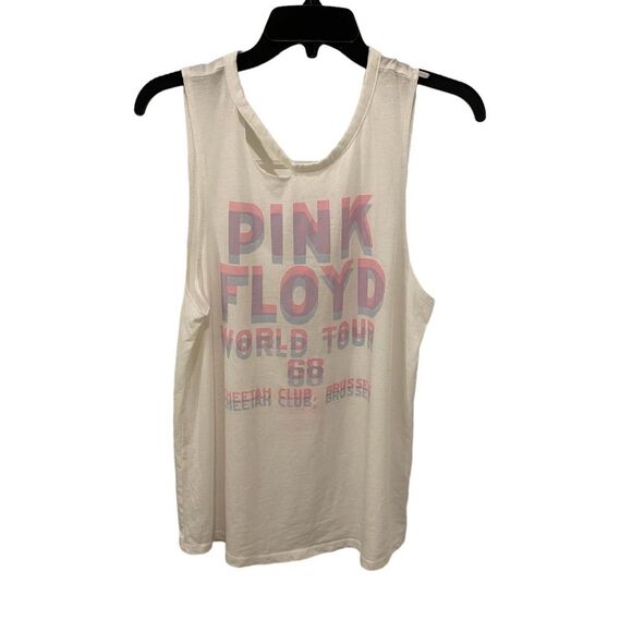Lucky Brand Pink Floyd Sleeveless Distressed Strap Back Tank. Lucky White. Small - Picture 4 of 13